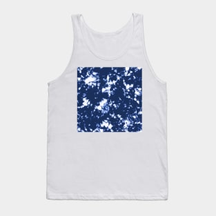 Indigo blue ocean - Tie Dye Shibori Texture Tank Top